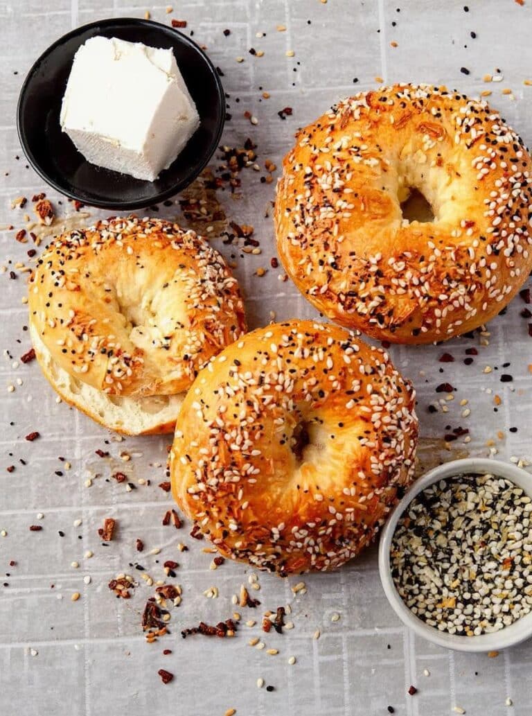 cottage cheese bagel recipe breakfast stack