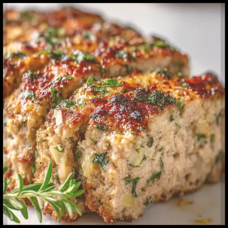 Garlic Parmesan Chicken Meatloaf