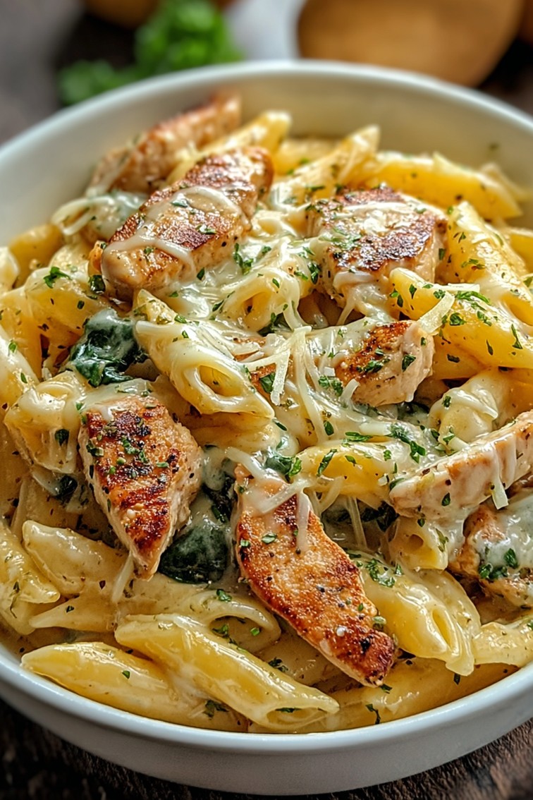 Garlic Parmesan Chicken Pasta
