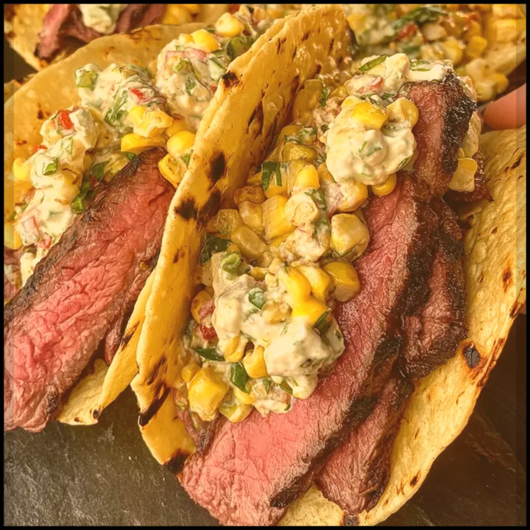 Grilled Elote Steak Tacos