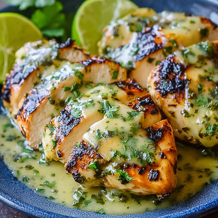 Grilled Salsa Verde Pepper Jack Chicken