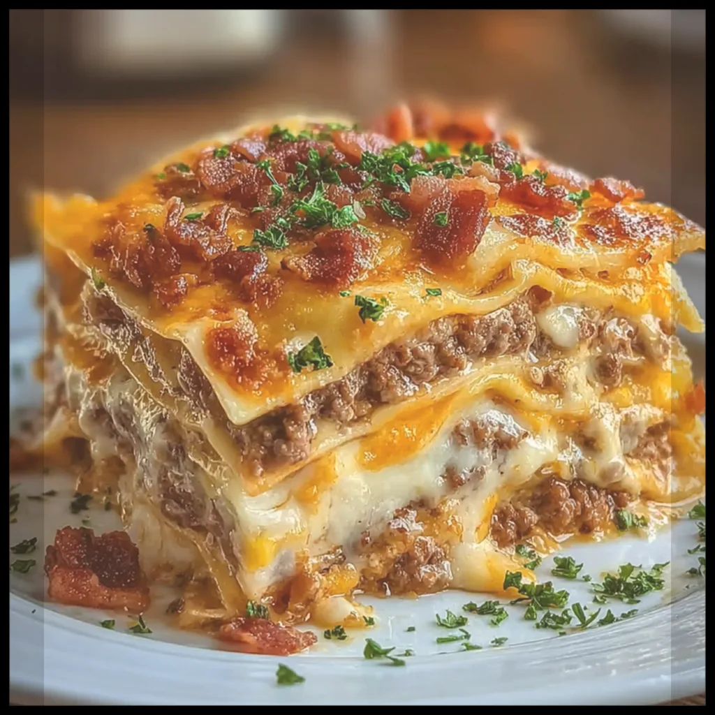 Lasagna Meets Cheeseburger Parmesan Garlic Bacon Style: The Delicious Fusion 5 Lasagna Meets Cheeseburger Parmesan Garlic Bacon Style - Ingredients