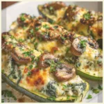 Spinach Mushroom and Ricotta Stuffed Zucchini Boats: A Healthy Low-Carb Delight 4 Spinach Mushroom and Ricotta Stuffed Zucchini Boats