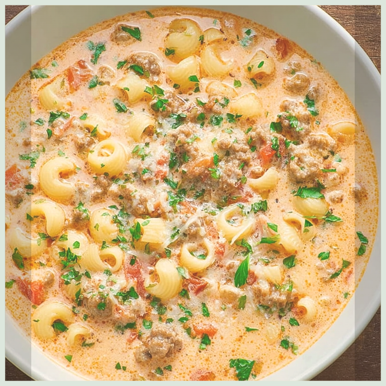 Creamy Parmesan Pasta Soup with Italian Sausage